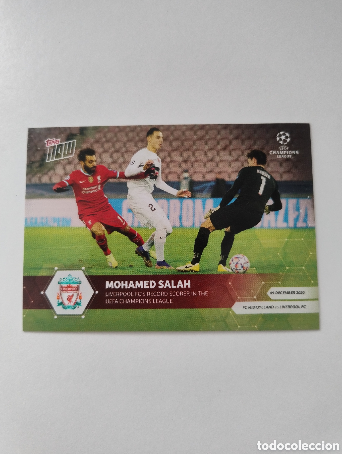 Cromos de f&uacute;tbol: 40 - Salah - Liverpool - Topps Now 2020