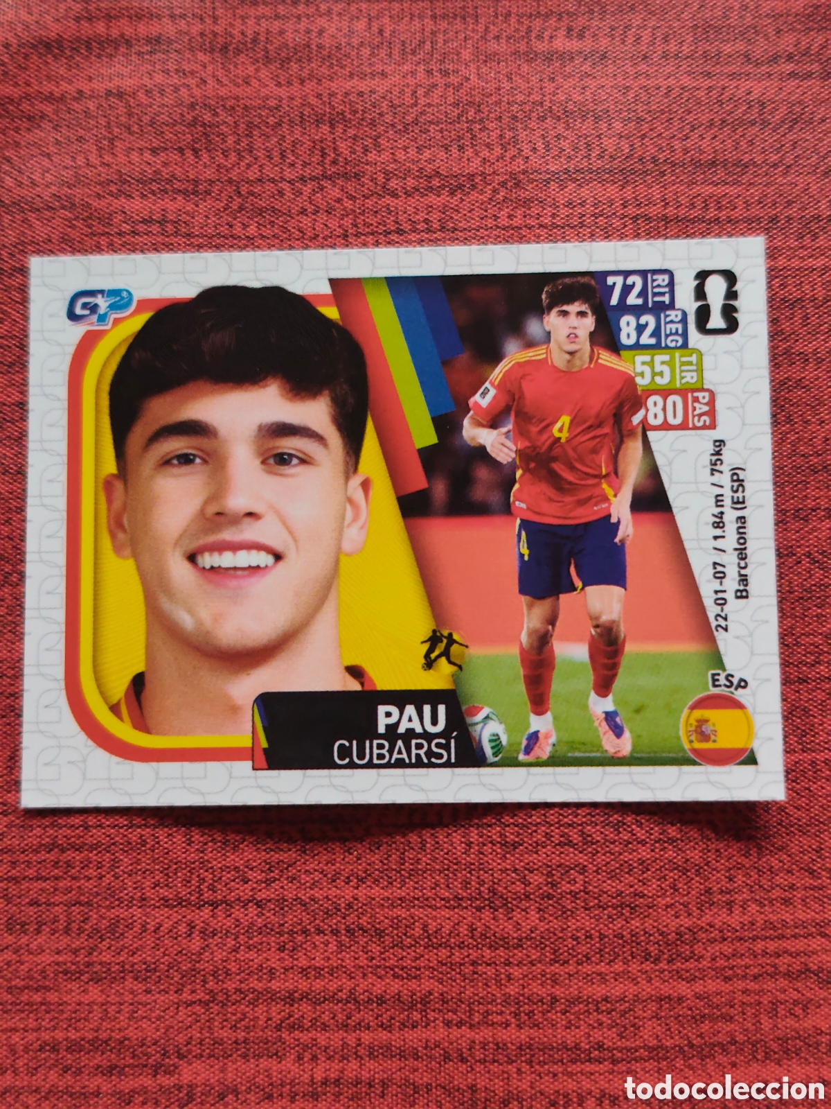 Fu&szlig;ball-Sticker: 396 PAU CUBARS&Iacute; ESPA&Ntilde;A CAMPEONA MUNDIAL 2026 EDITORIAL GP
