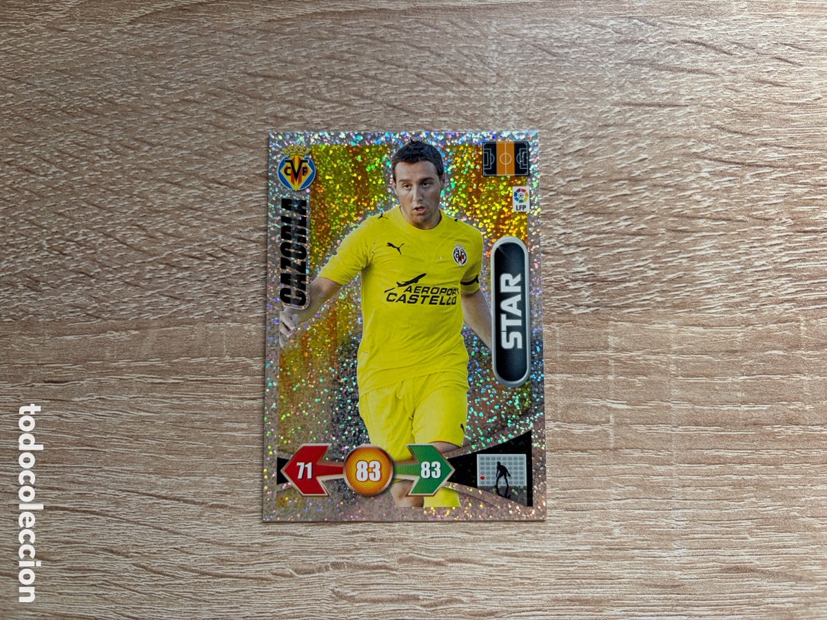 Fu&szlig;ball-Sticker: CAZORLA STAR ADRENALYN XL 2009 2010 09 10 VILLARREAL CF BRILLANTINA GRUESA