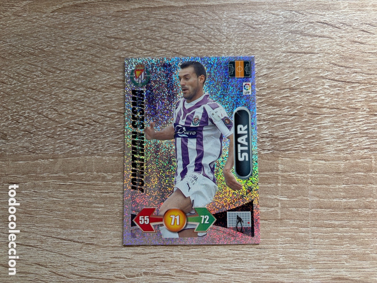 Football Stickers: JONATHAN SESMA STAR ADRENALYN XL 2009 2010 09 10 REAL VALLADOLID BRILLANTINA GRUESA