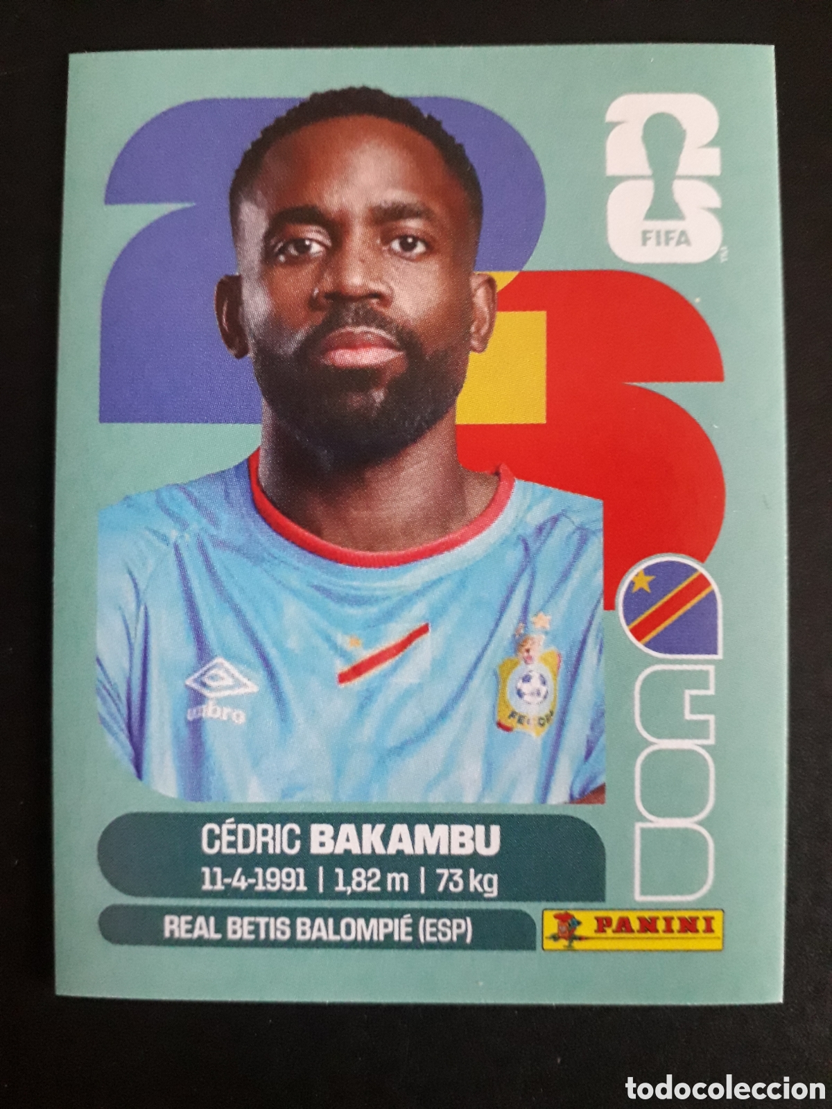 Cromos de f&uacute;tbol: BAKAMBU CONGO COD 19 MUNDIAL F&Uacute;TBOL 2026 FIFA WORLD CUP PANINI SIN PEGAR PEDIDO M&Iacute;NIMO 3&euro;