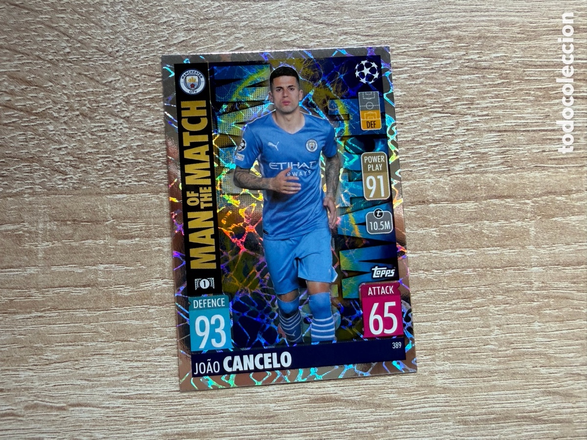 Cromos de f&uacute;tbol: JO&Atilde;O CANCELO MAN OF THE MATCH TOPPS MATCH ATTAX CHAMPIONS LEAGUE 2022 2023 MANCHESTER CITY FC