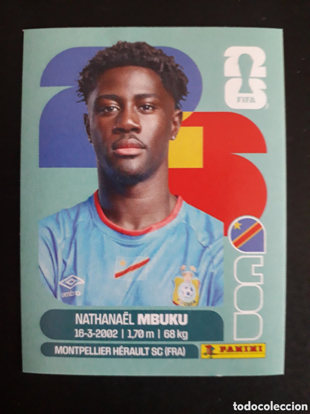 Cromos de f&uacute;tbol: MBUKU CONGO COD 20 MUNDIAL F&Uacute;TBOL 2026 FIFA WORLD CUP PANINI SIN PEGAR PEDIDO M&Iacute;NIMO 3&euro;