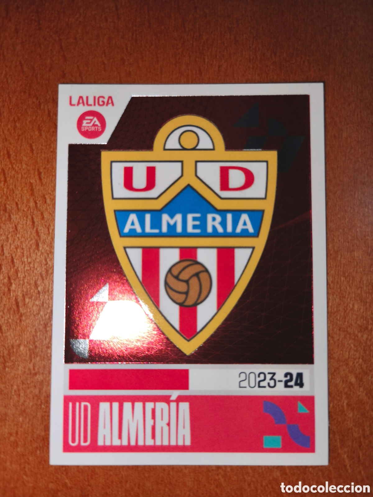 Cromos de f&uacute;tbol: Escudo UD Almer&iacute;a n&deg;1 liga este 23/24