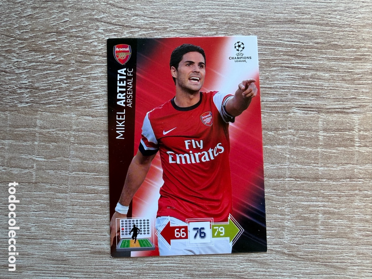 Cromos de f&uacute;tbol: MIKEL ARTETA PANINI ADRENALYN XL CHAMPIONS LEAGUE 2012 2013 12 13 ARSENAL FC
