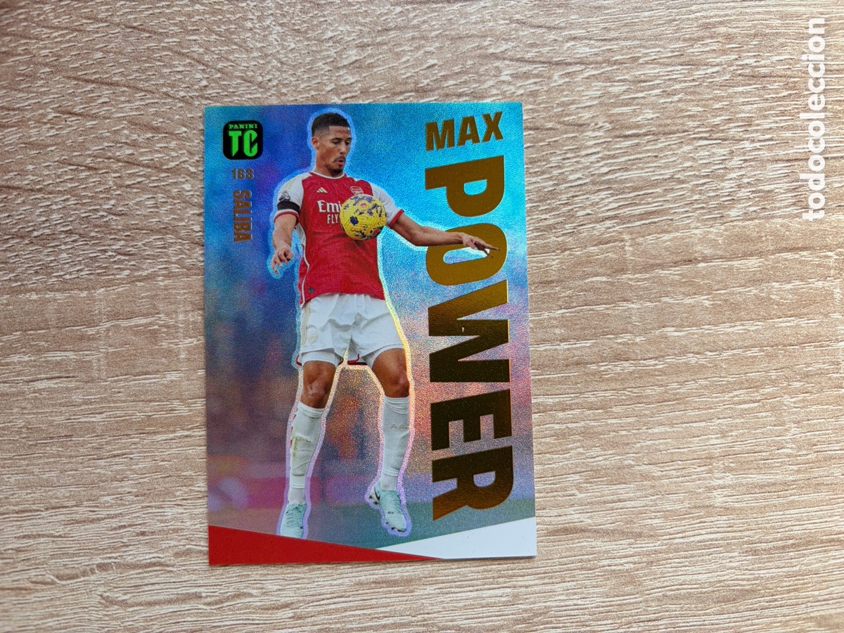 Cromos de f&uacute;tbol: WILLIAM SALIBA MAX POWER PANINI TOP CLASS 2024 ARSENAL FC
