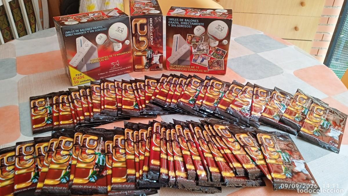 Cromos de f&uacute;tbol: LOTE DE 150 SOBRES SIN ABRIR LIGA 2007 2008 EDICIONES ESTADIO