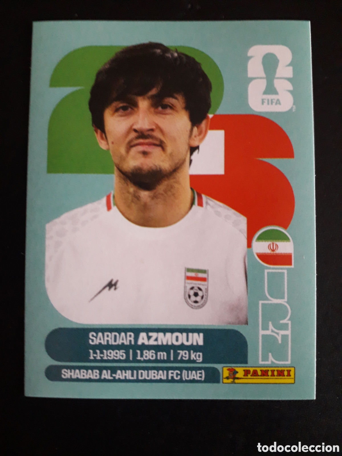 Fu&szlig;ball-Sticker: AZMOUN IR&Aacute;N IRN 17 MUNDIAL F&Uacute;TBOL 2026 FIFA WORLD CUP PANINI SIN PEGAR PEDIDO M&Iacute;NIMO 3&euro;.