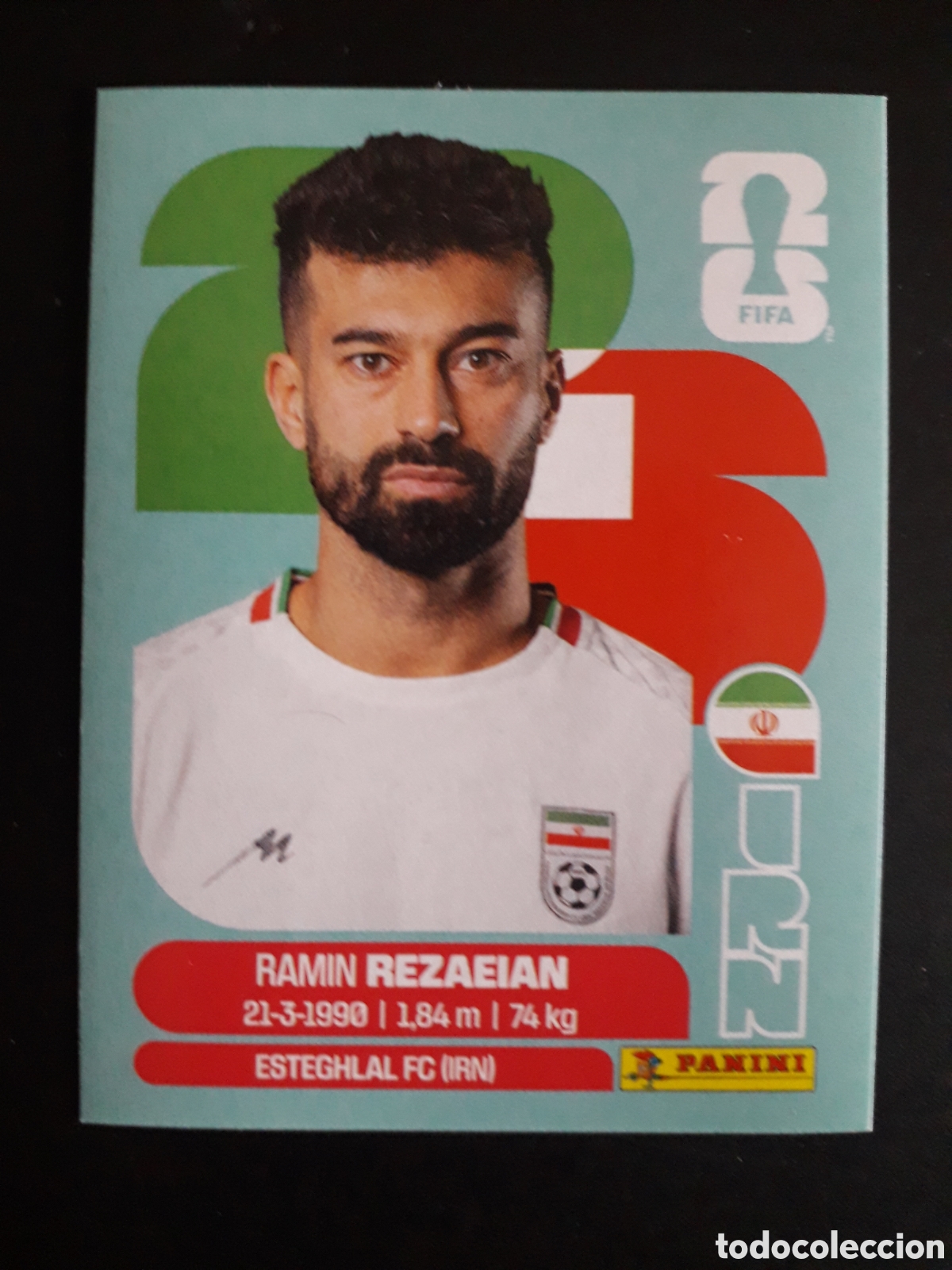 Figurine di Calcio: REZAEIAN IR&Aacute;N IRN 7 MUNDIAL F&Uacute;TBOL 2026 FIFA WORLD CUP PANINI SIN PEGAR PEDIDO M&Iacute;NIMO 3&euro;.