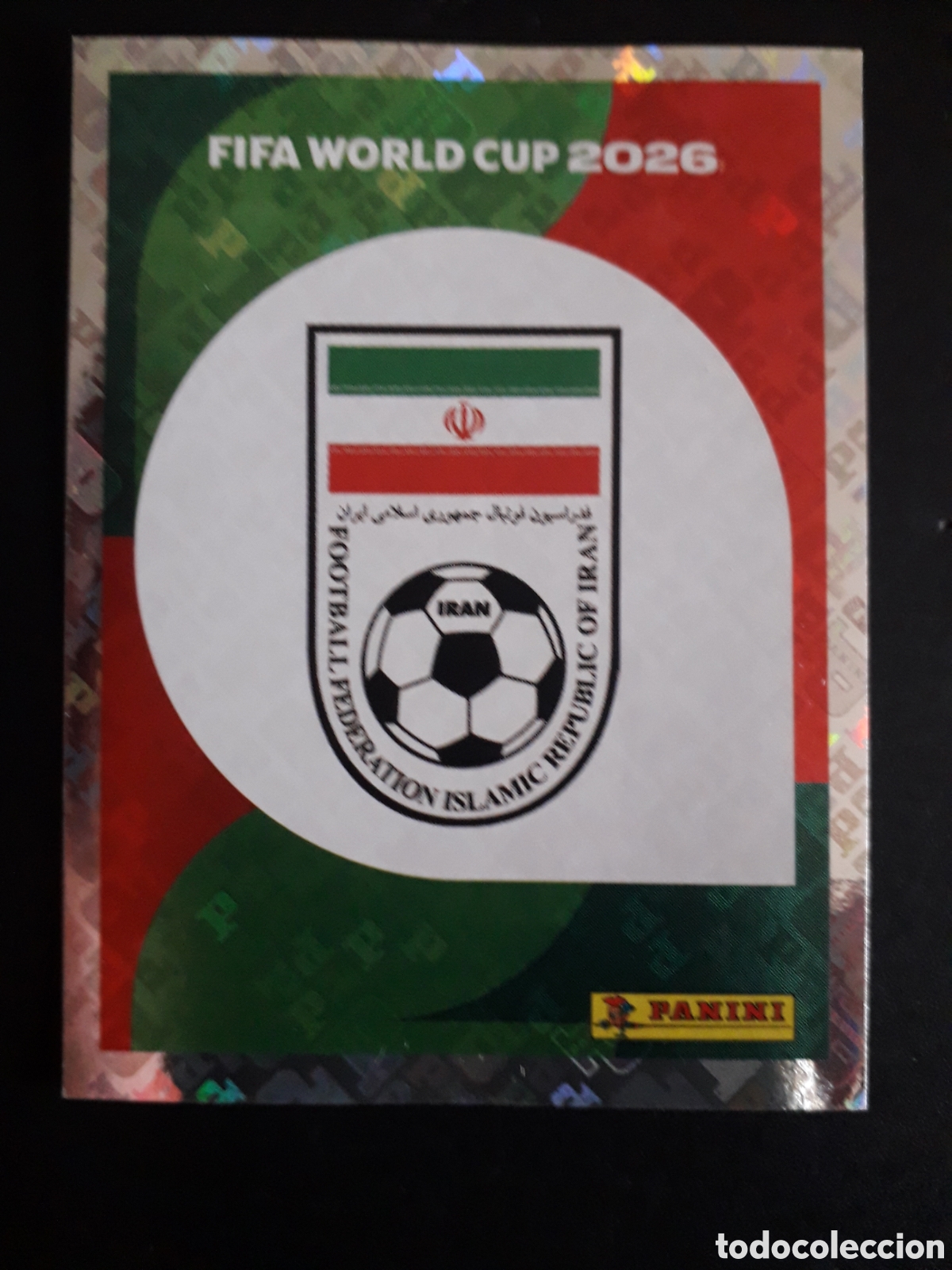 Fu&szlig;ball-Sticker: ESCUDO IR&Aacute;N IRN 1 MUNDIAL F&Uacute;TBOL 2026 FIFA WORLD CUP PANINI SIN PEGAR PEDIDO M&Iacute;NIMO 3&euro;