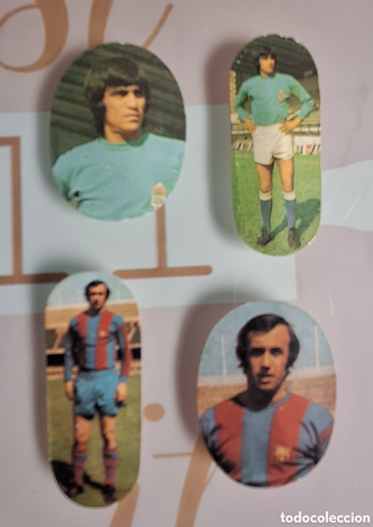 Cromos de f&uacute;tbol: 63 Juan Carlos del Barcelona y 184 Jacquet del Oviedo