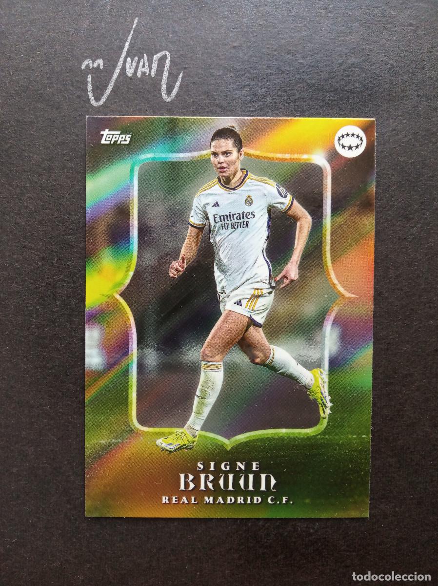 Cromos de f&uacute;tbol: ESTRELLAS UWCL SIGNE BRUUN REAL MADRID ⚽ TOPPS &reg; SET AITANA BONMATI UEFA WOMEN CHAMPIONS 2024
