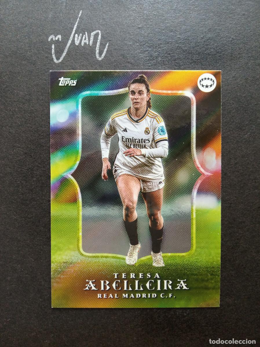 Cromos de f&uacute;tbol: ESTRELLAS UWCL TERESA ABELLEIRA REAL MADRID ⚽ TOPPS&reg; SET AITANA BONMATI UEFA WOMEN CHAMPIONS 2024