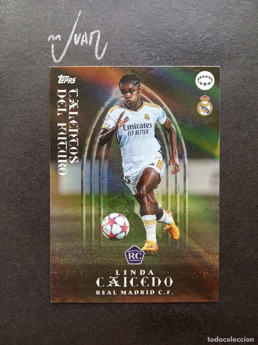 Cromos de f&uacute;tbol: TALENTOS FUTURO ROOKIE LINDA CAICEDO REAL MADRID ⚽ TOPPS &reg; SET AITANA BONMATI WOMEN CHAMPIONS 2024