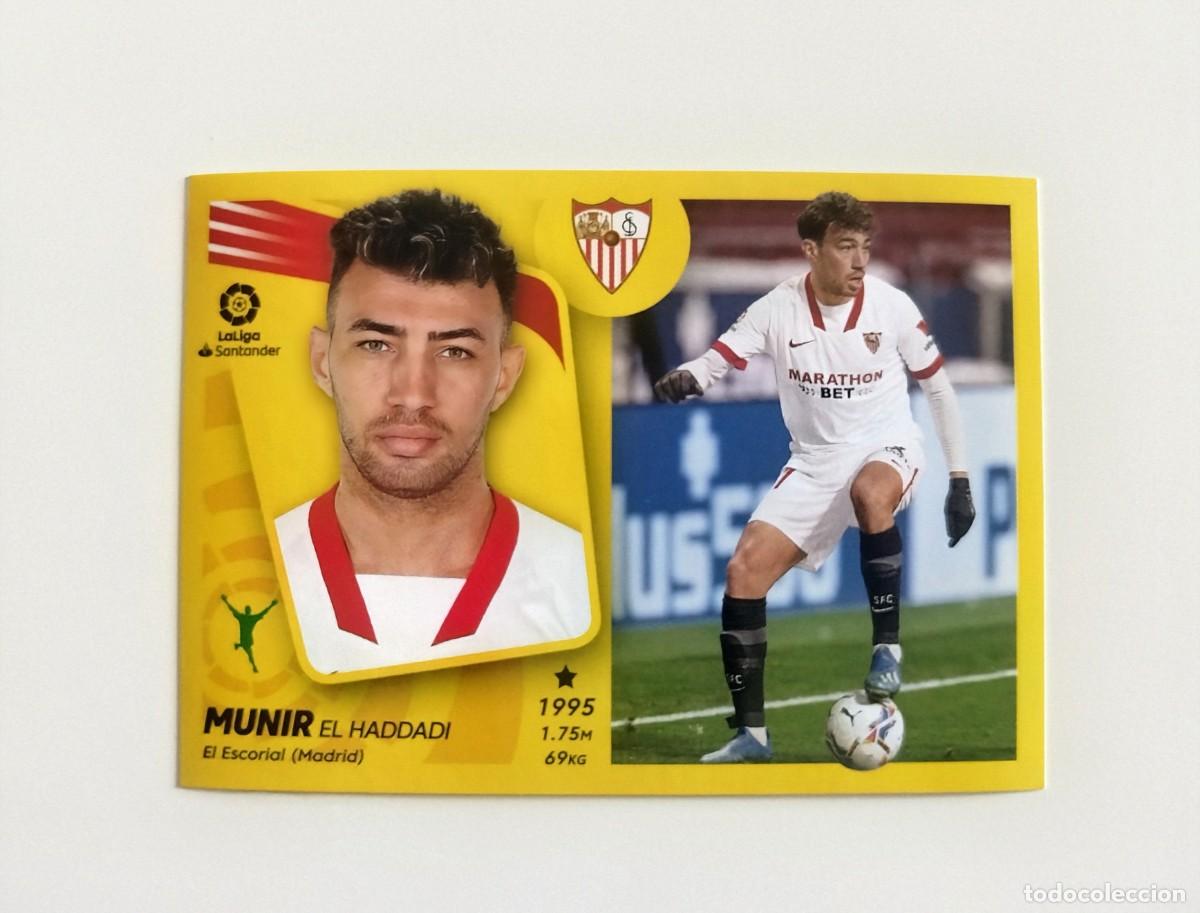 Cromos de f&uacute;tbol: Munir 19B SIN PEGAR NUNCA PEGADO Sevilla FC Liga Ediciones Este 21 22 / 2021 2022