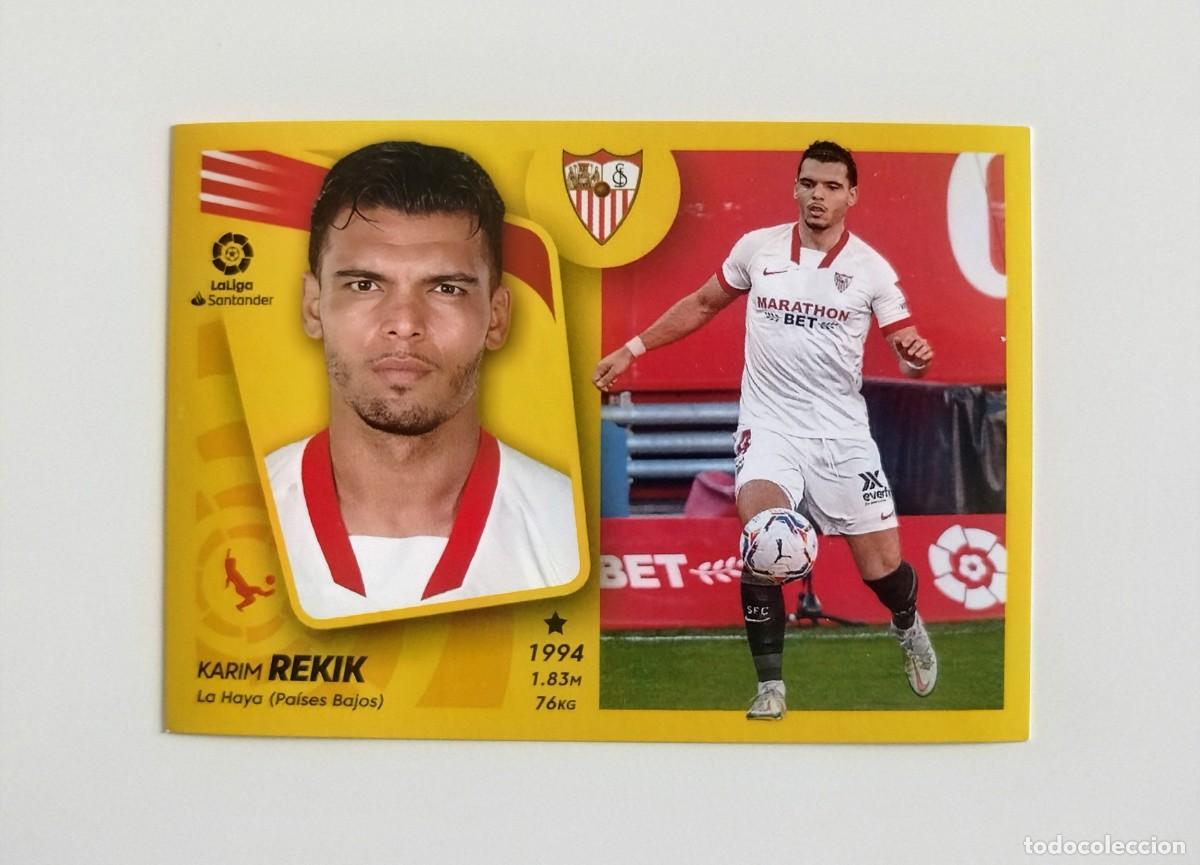 Cromos de f&uacute;tbol: Rekik 10 BIS COLOCA SIN PEGAR NUNCA PEGADO Sevilla FC Liga Ediciones Este 21 22 / 2021 2022