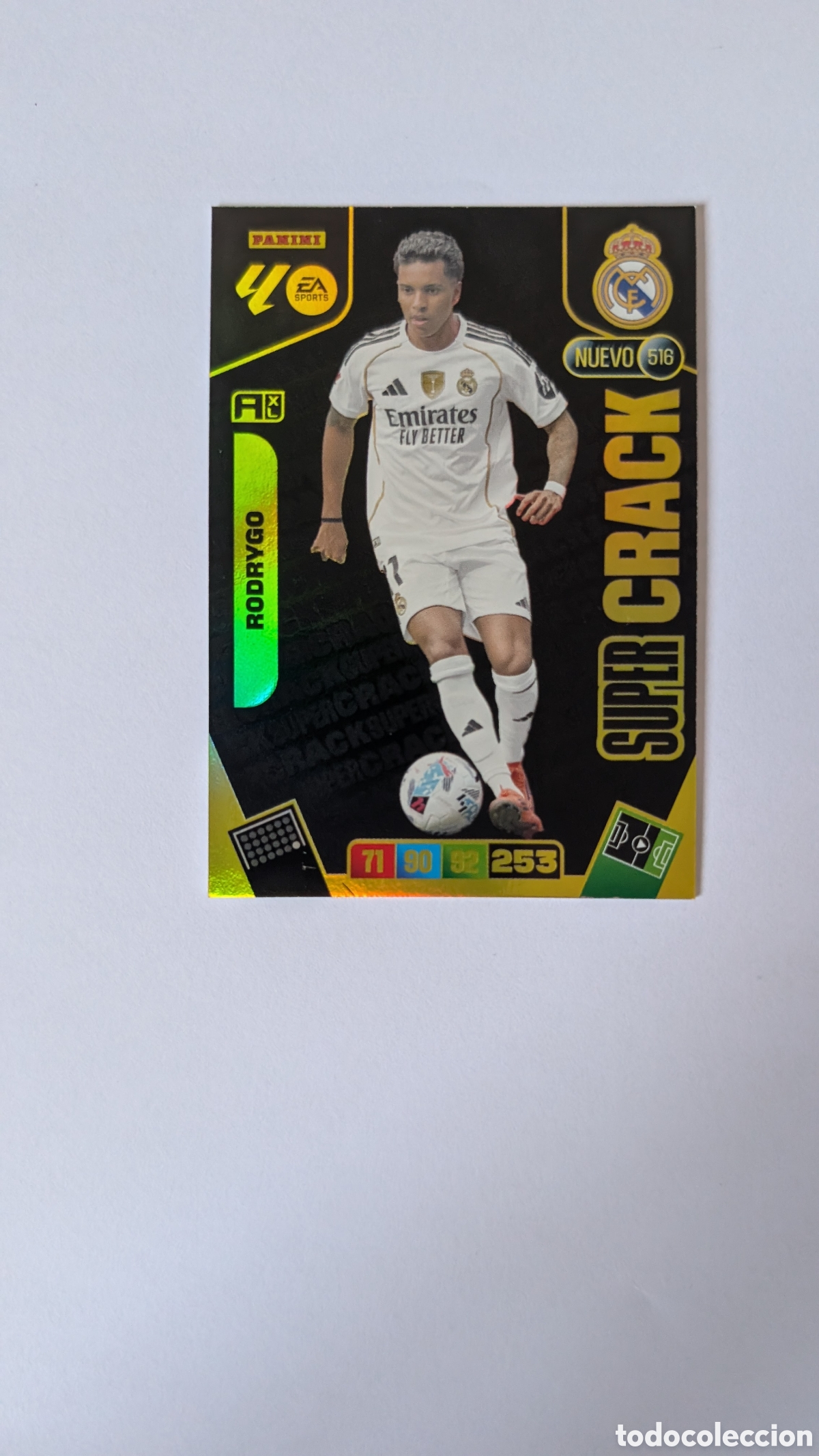 Cromos de f&uacute;tbol: RODRYGO REAL MADRID 516 NUEVO SUPER CRACK ADRENALYN XL LIGA 2025/2026 25 26 PANINI