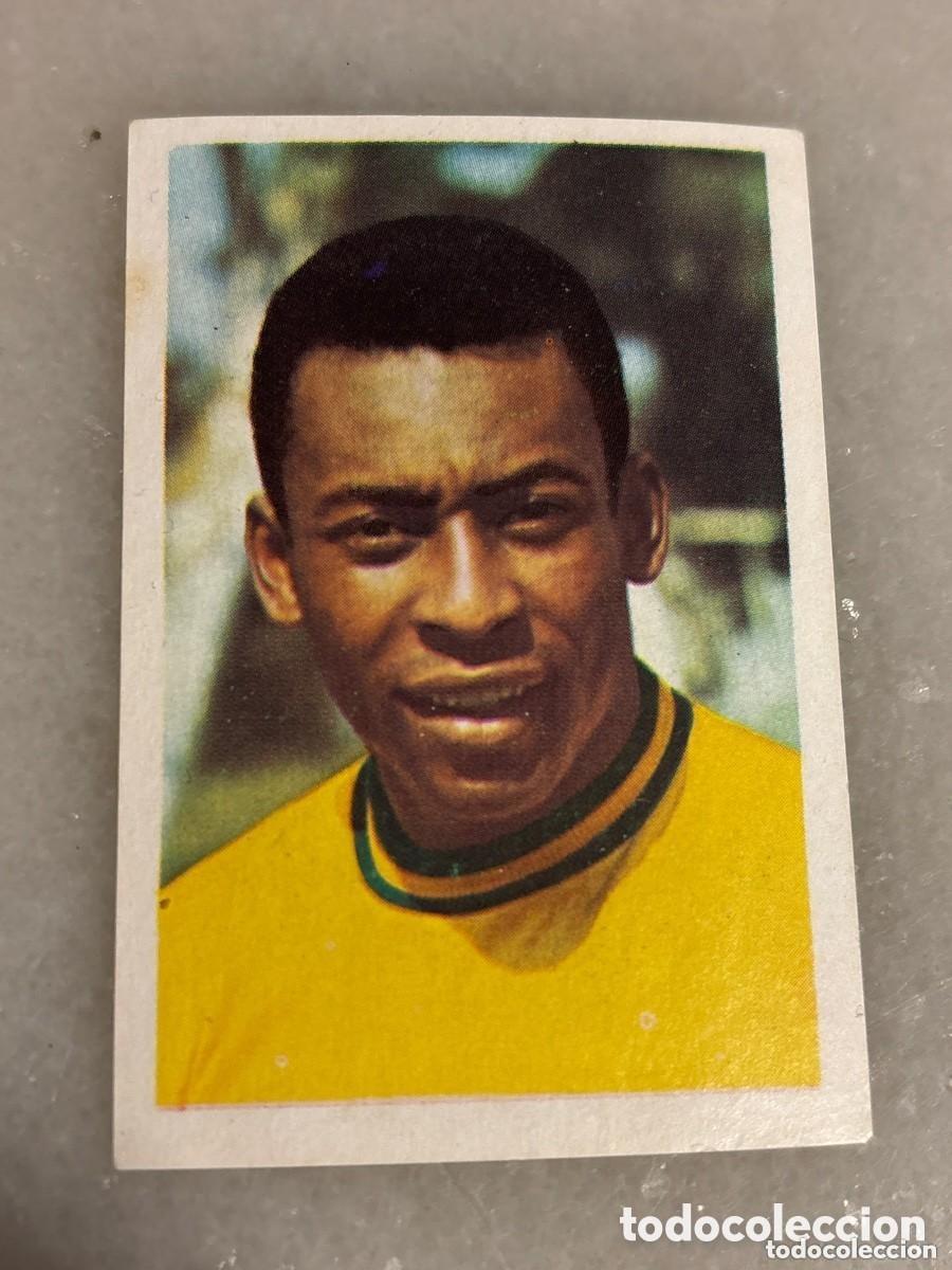 Figurine di Calcio: Cromo f&uacute;tbol Pel&eacute; mundial de 70 nunca pegado Brasil