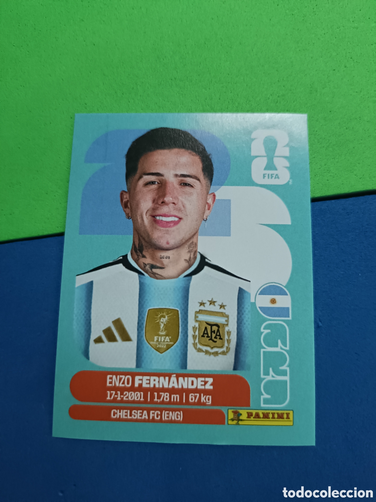 Cromos de f&uacute;tbol: Panini Mundial Fifa World cup 2026 26 sticker - ARG 8 Enzo Fern&aacute;ndez Argentina