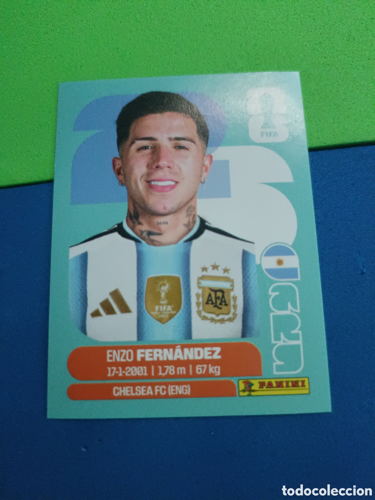 Cromos de f&uacute;tbol: Panini Mundial Fifa World cup 2026 26 sticker - ARG 8 Enzo Fern&aacute;ndez Argentina