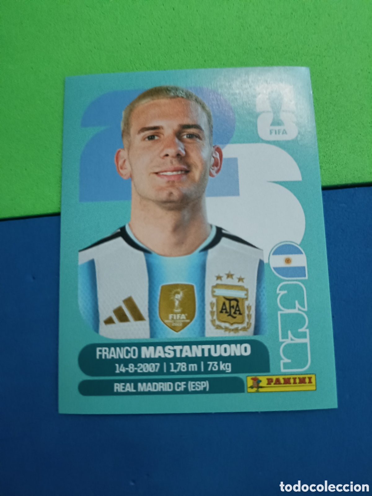 Cromos de f&uacute;tbol: Panini Mundial Fifa World cup 2026 26 sticker - Rookie ARG 15 Mastantuono Argentina