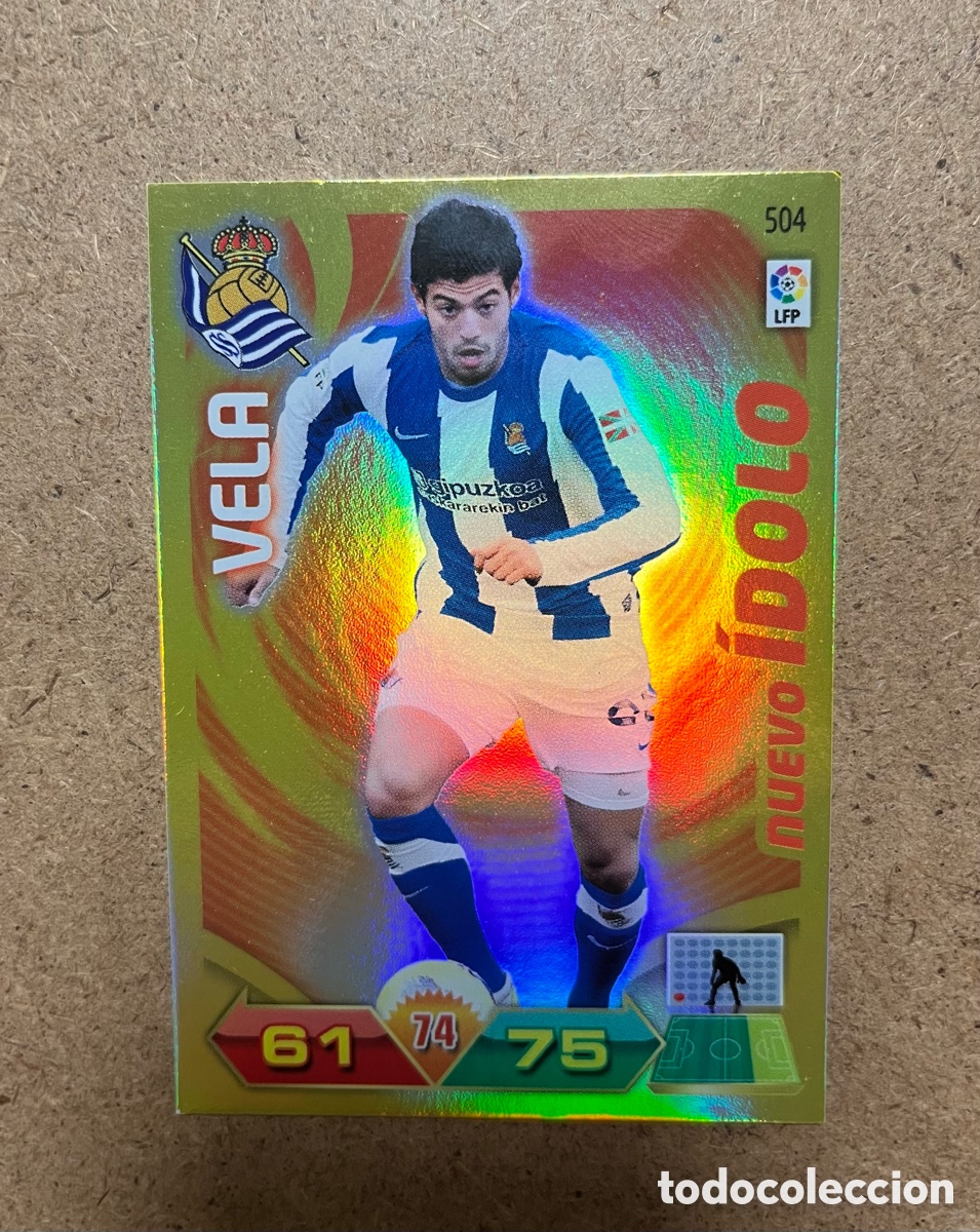 Cromos de f&uacute;tbol: 504 CARLOS VELA REAL SOCIEDAD NUEVO IDOLO PANINI LIGA ADRENALYN TEMPORADA 2011 2012 11 12