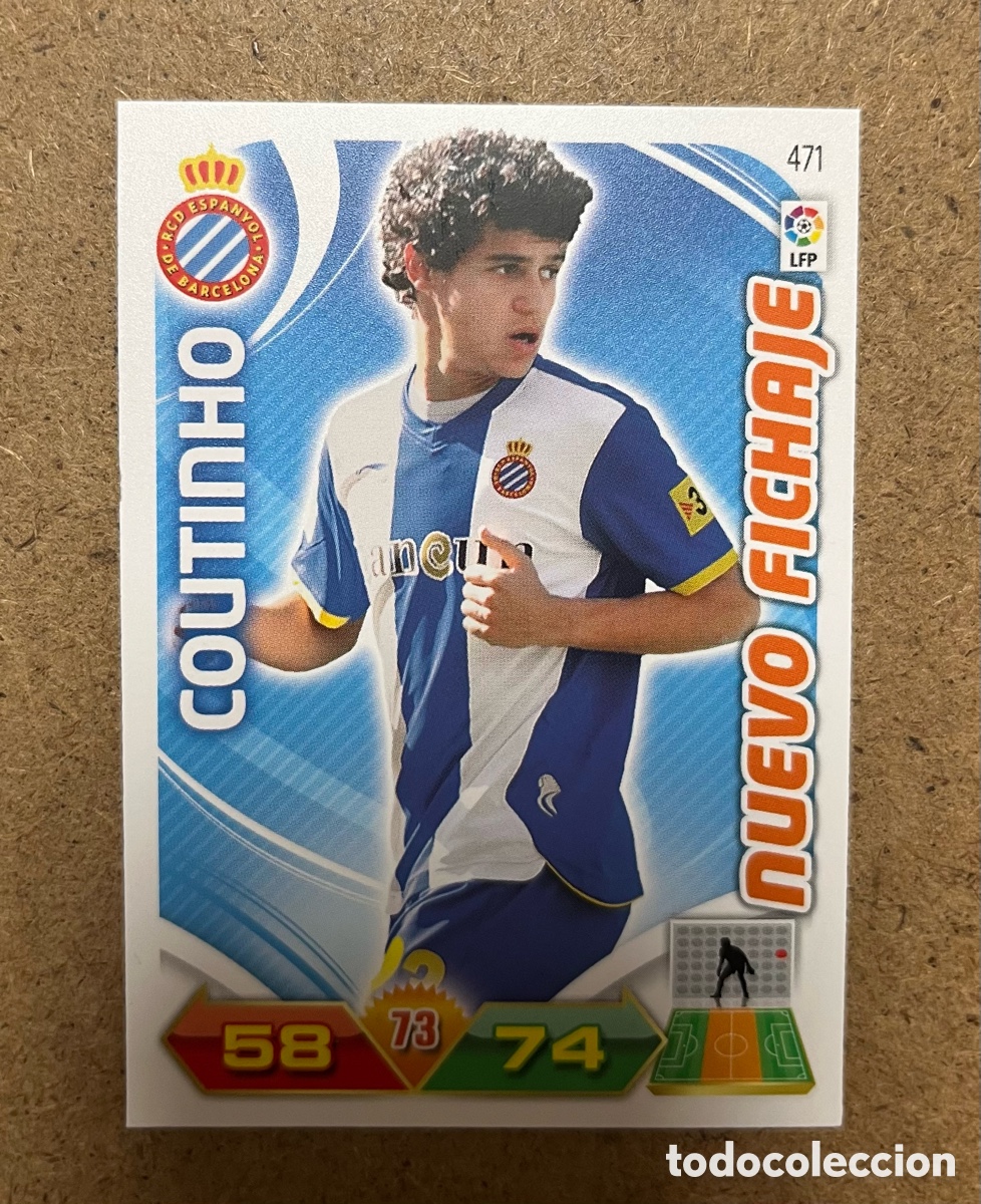 Cromos de Futebol: COUTINHO R. C. D. ESPA&Ntilde;OL 471 NUEVO FICHAJE ADRENALYN XL LIGA 2011 2012 11 12 PANINI