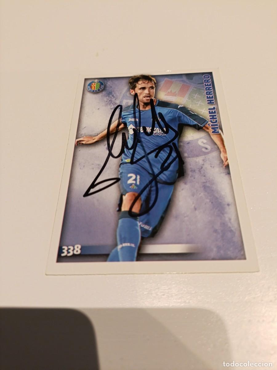 Cromos de f&uacute;tbol: Auto original de Michel Herrero Getafe
