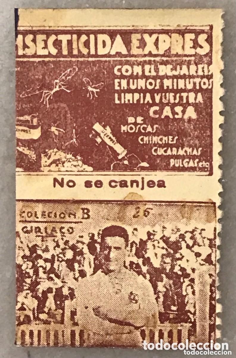 Cromos de f&uacute;tbol: Cromo f&uacute;tbol Ciriaco Real Madrid. &Aacute;lbum cup&oacute;n trabajadores ciegos 1933