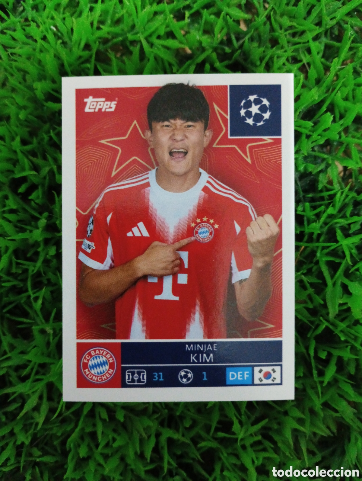 Cromos de f&uacute;tbol: Kim Bayern Munich Champions League 25-26 # 198 NUNCA PEGADO