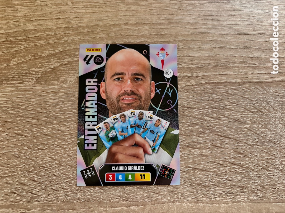 Cromos de f&uacute;tbol: 484 CLAUDIO GIR&Aacute;LDEZ ENTRENADOR ADRENALYN XL 2025 2026 25 26 RC CELTA DE VIGO