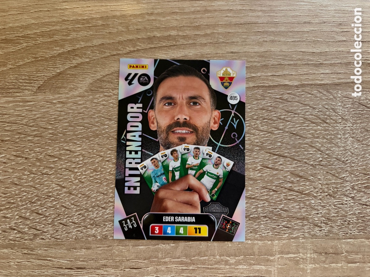 Cromos de f&uacute;tbol: 485 EDER SARABIA ENTRENADOR ADRENALYN XL 2025 2026 25 26 ELCHE CF