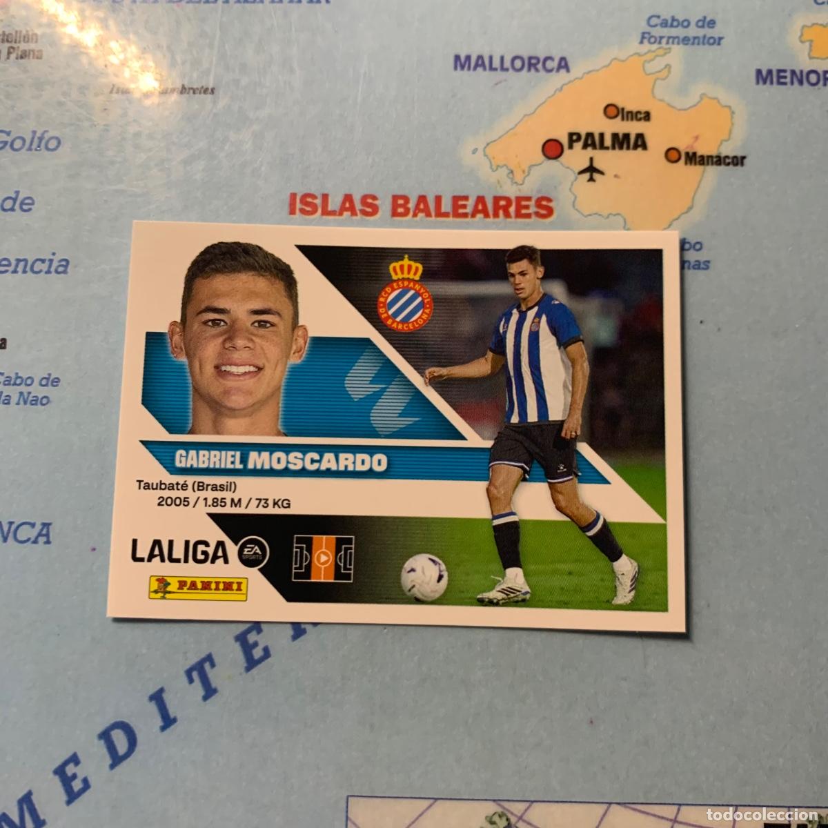 Cromos de f&uacute;tbol: Moscardo &Uacute;ltimo fichaje n&uacute;mero 16 Del Espa&ntilde;ol cromo de la liga este 26-27 2026-2027