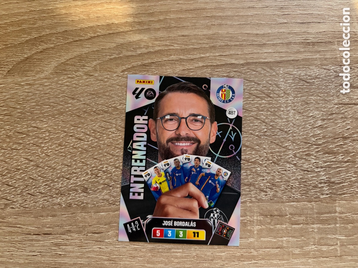 Cromos de f&uacute;tbol: 487 JOS&Eacute; BORDAL&Aacute;S ENTRENADOR ADRENALYN XL 2025 2026 25 26 GETAFE CF