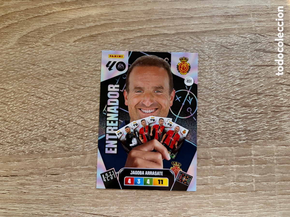 Cromos de f&uacute;tbol: 491 JAGOBA ARRASATE ENTRENADOR ADRENALYN XL 2025 2026 25 26 RCD MALLORCA