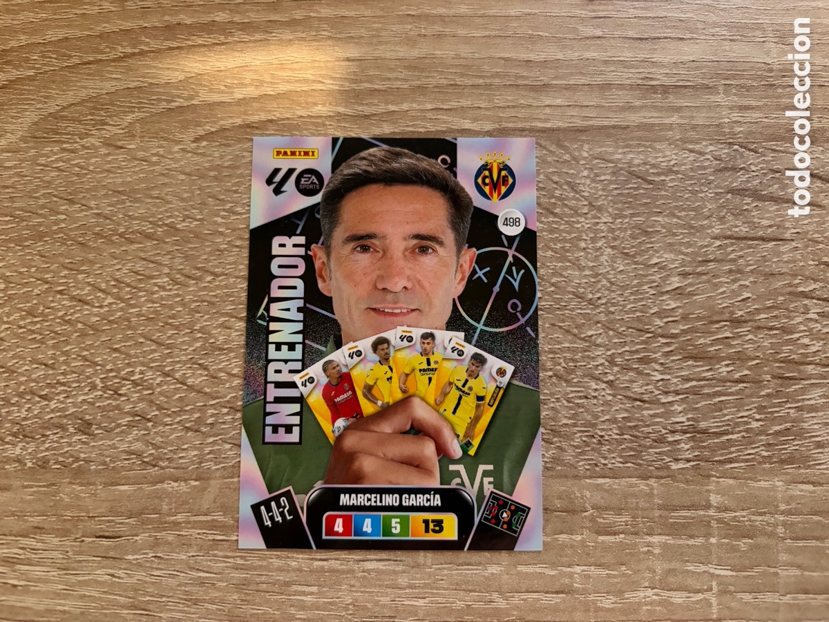 Cromos de f&uacute;tbol: 498 MARCELINO GARC&Iacute;A ENTRENADOR ADRENALYN XL 2025 2026 25 26 VILLARREAL CF