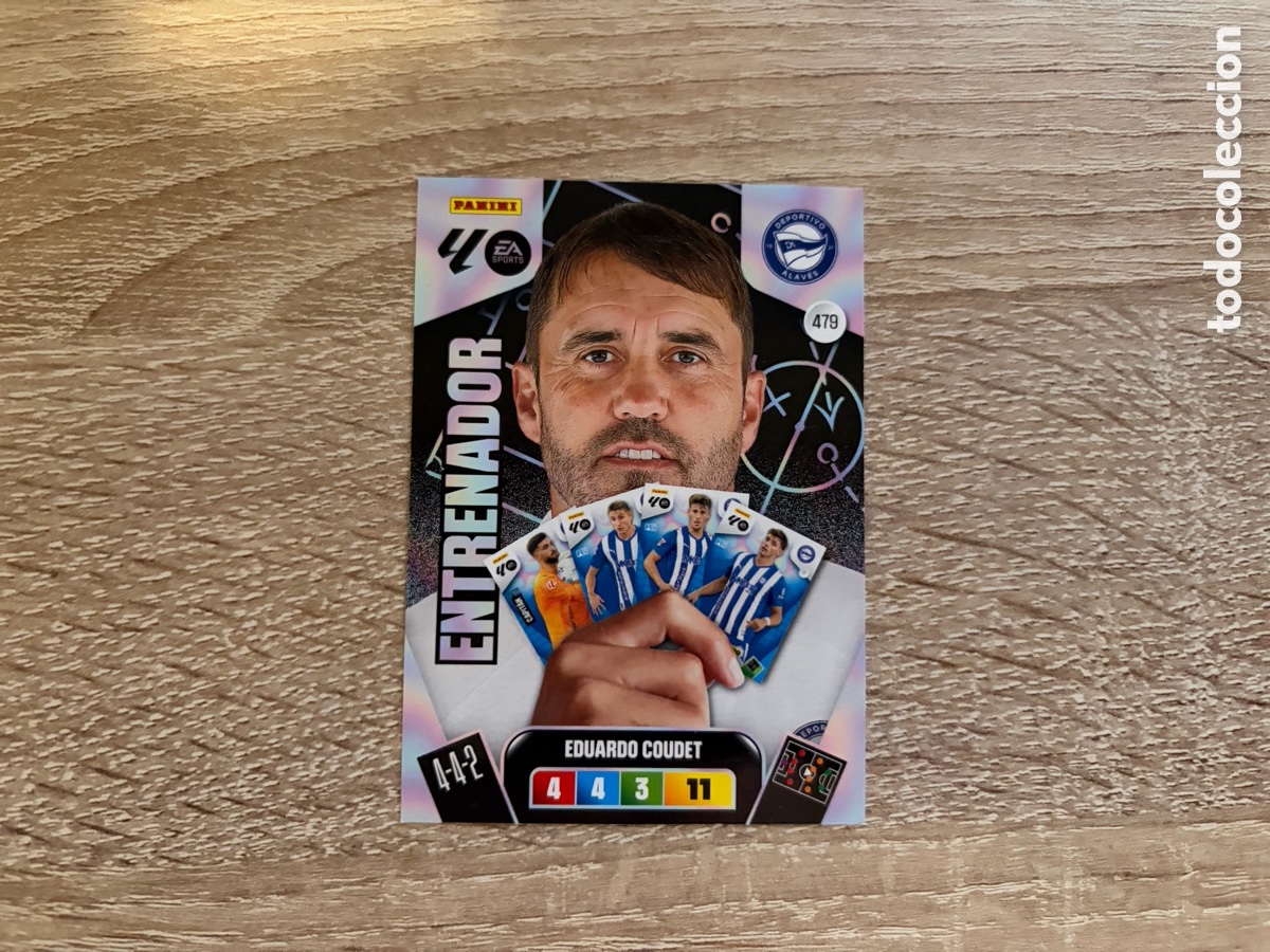Cromos de f&uacute;tbol: 479 EDUARDO COUDET ENTRENADOR ADRENALYN XL 2025 2026 25 26 DEPORTIVO ALAV&Eacute;S