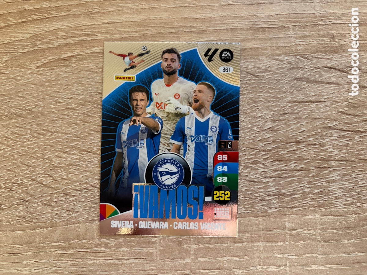 Cromos de f&uacute;tbol: 361 SIVERA GUEVARA CARLOS VICENTE VAMOS ADRENALYN XL 2024 2025 24 25 DEPORTIVO ALAV&Eacute;S