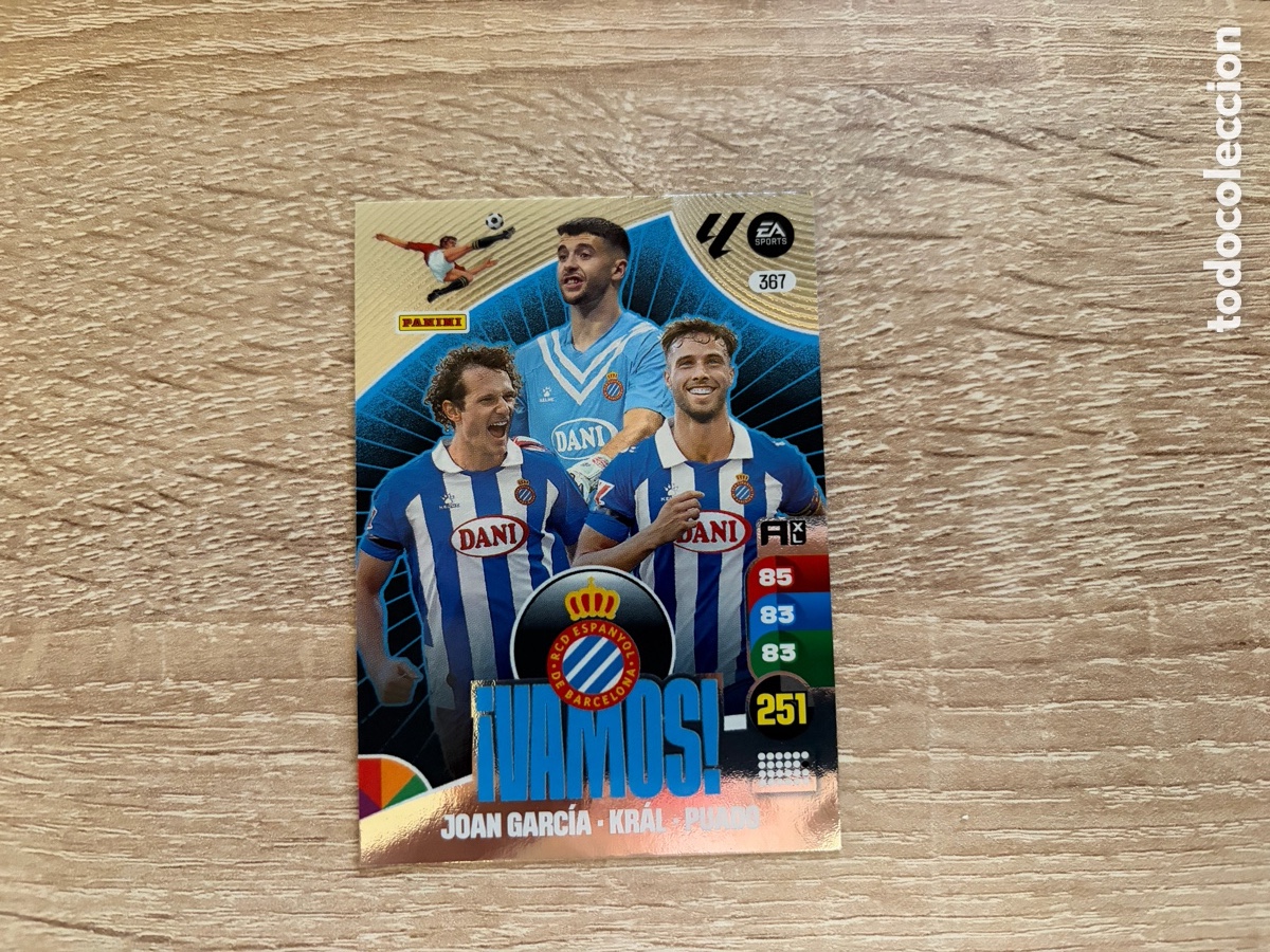 Cromos de f&uacute;tbol: 367 JOAN GARC&Iacute;A KR&Aacute;L PUADO VAMOS ADRENALYN XL 2024 2025 24 25 RCD ESPANYOL