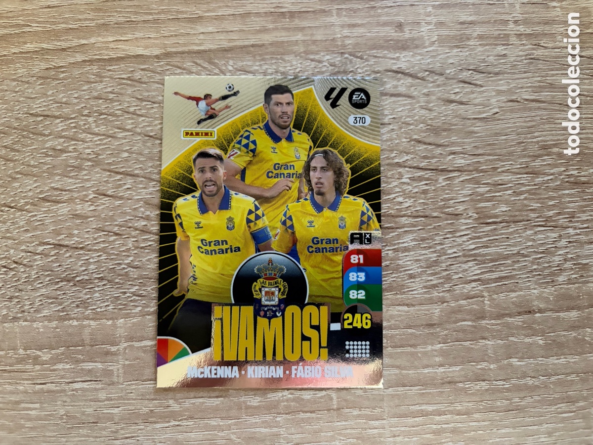 Cromos de f&uacute;tbol: 370 MCKENNA KIRIAN F&Aacute;BIO SILVA VAMOS ADRENALYN XL 2024 2025 24 25 UD LAS PALMAS