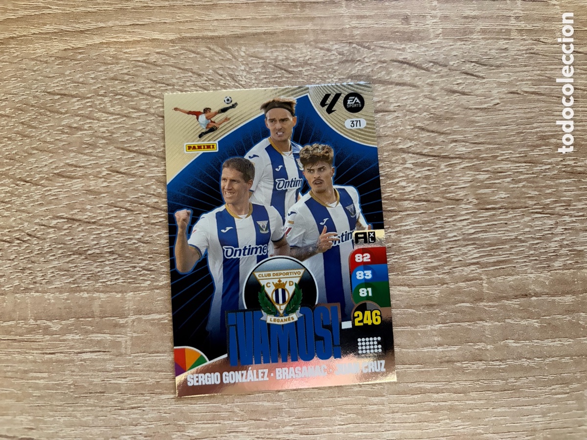 Cromos de f&uacute;tbol: 371 SERGIO GONZ&Aacute;LEZ BRASANAC JUAN CRUZ VAMOS ADRENALYN XL 2024 2025 24 25 CD LEGAN&Eacute;S
