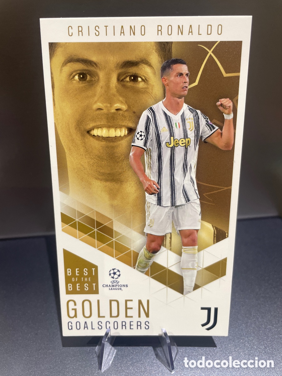 Cartes &agrave; collectionner de Football: Cristiano Ronaldo 91 Golden Goalscorers Best of the Best UCL 2020-21 Topps Juventus