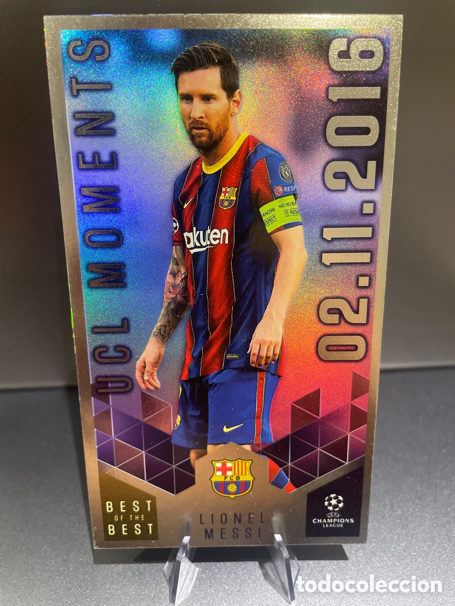 Cartes &agrave; collectionner de Football: Messi 154 UCL Moments Best of the Best UCL 2020-21 Topps FC Barcelona