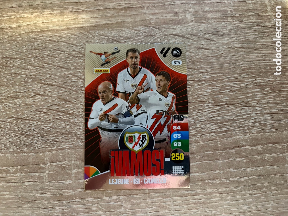 Cromos de f&uacute;tbol: 375 LEJEUNE ISI CAMello VAMOS ADRENALYN XL 2024 2025 24 25 RAYO VALLECANO