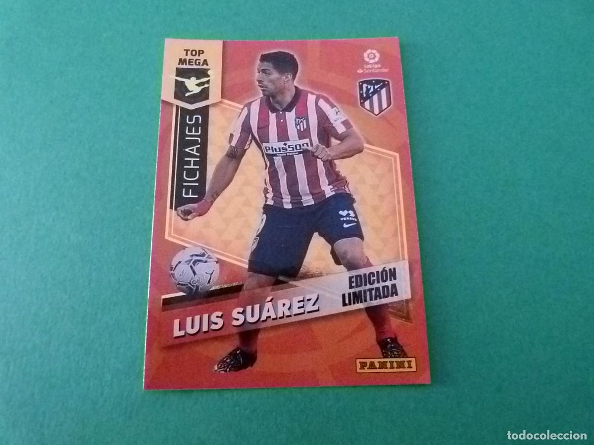 Cromos de f&uacute;tbol: TRADING CARD FUTBOL LUIS SUAREZ ATLETICO DE MADRID EDICION LIMITADA LIGA MEGACRACKS 2020-2021/20-21