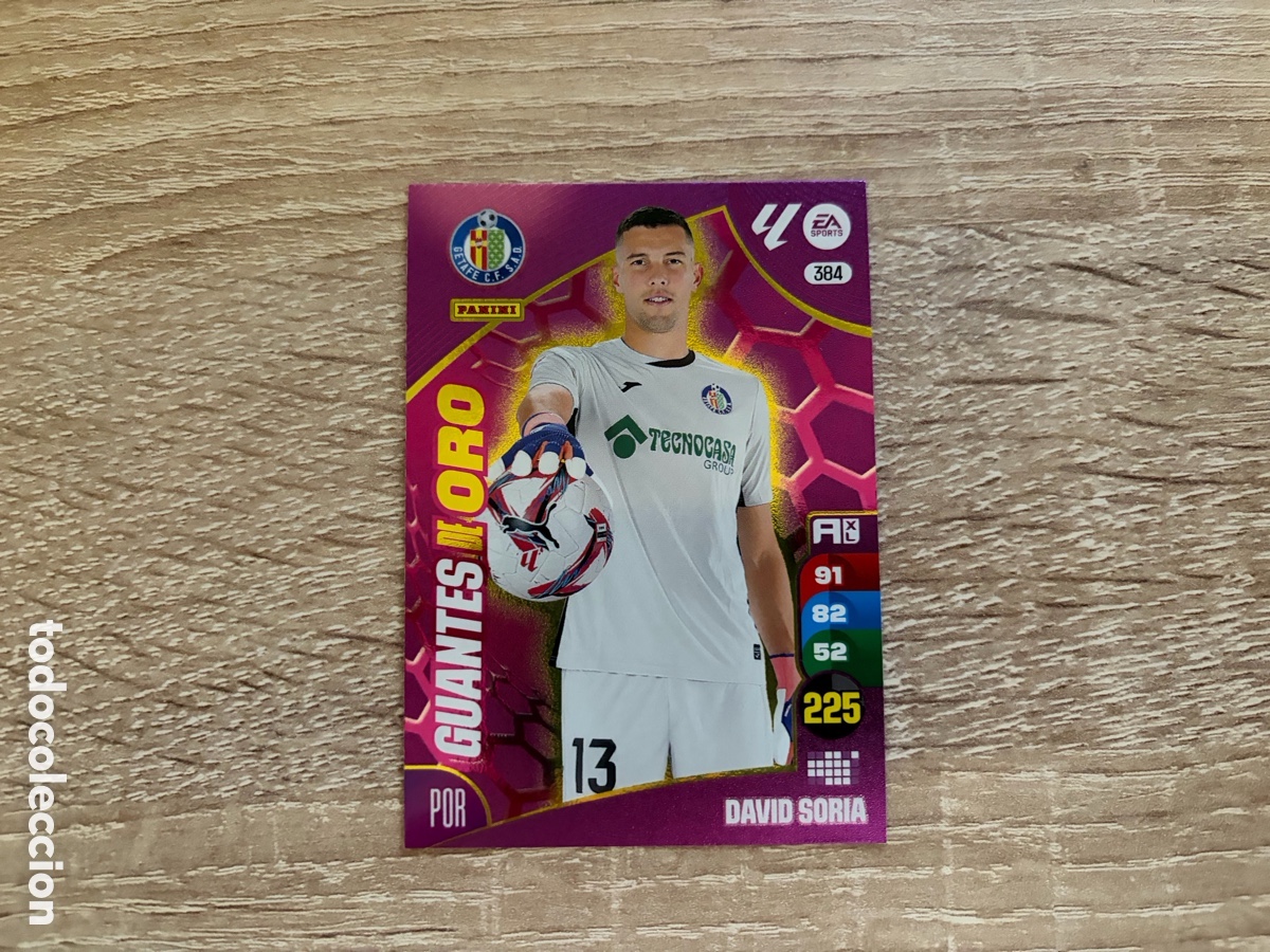 Cromos de f&uacute;tbol: 384 DAVID SORIA GUANTES DE ORO ADRENALYN XL 2024 2025 24 25 GETAFE CF