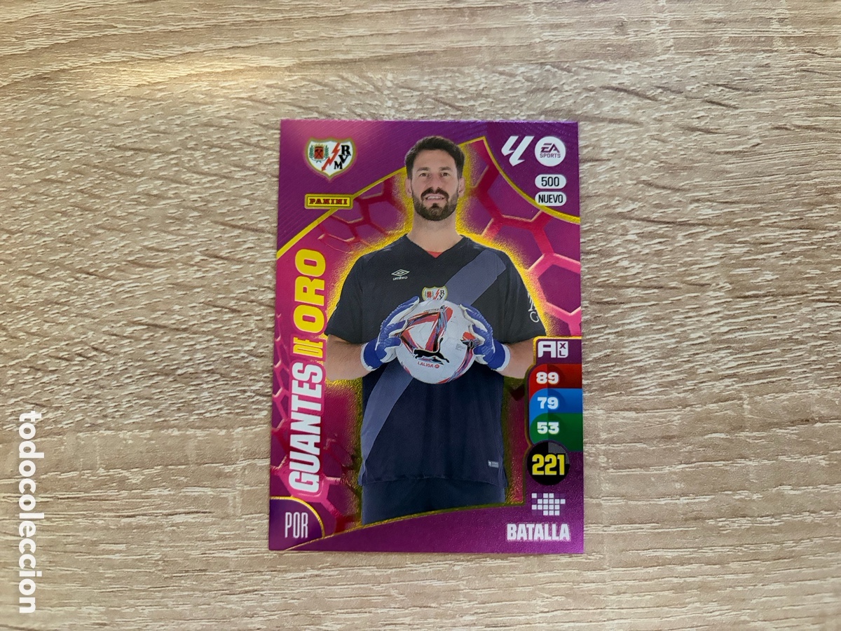 Cromos de f&uacute;tbol: 221 BATALLA GUANTES DE ORO ADRENALYN XL 2024 2025 24 25 RAYO VALLECANO