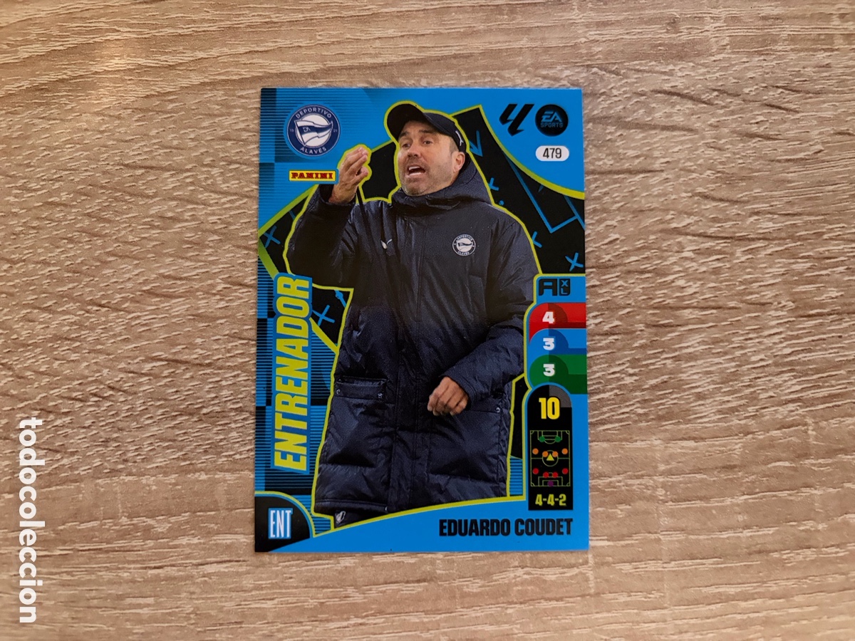 Cromos de f&uacute;tbol: 479 EDUARDO COUDET ENTRENADOR ADRENALYN XL 2024 2025 24 25 DEPORTIVO ALAV&Eacute;S
