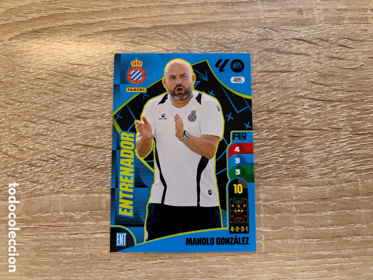 Cromos de f&uacute;tbol: 485 MANOLO GONZ&Aacute;LEZ ENTRENADOR ADRENALYN XL 2024 2025 24 25 RCD ESPANYOL