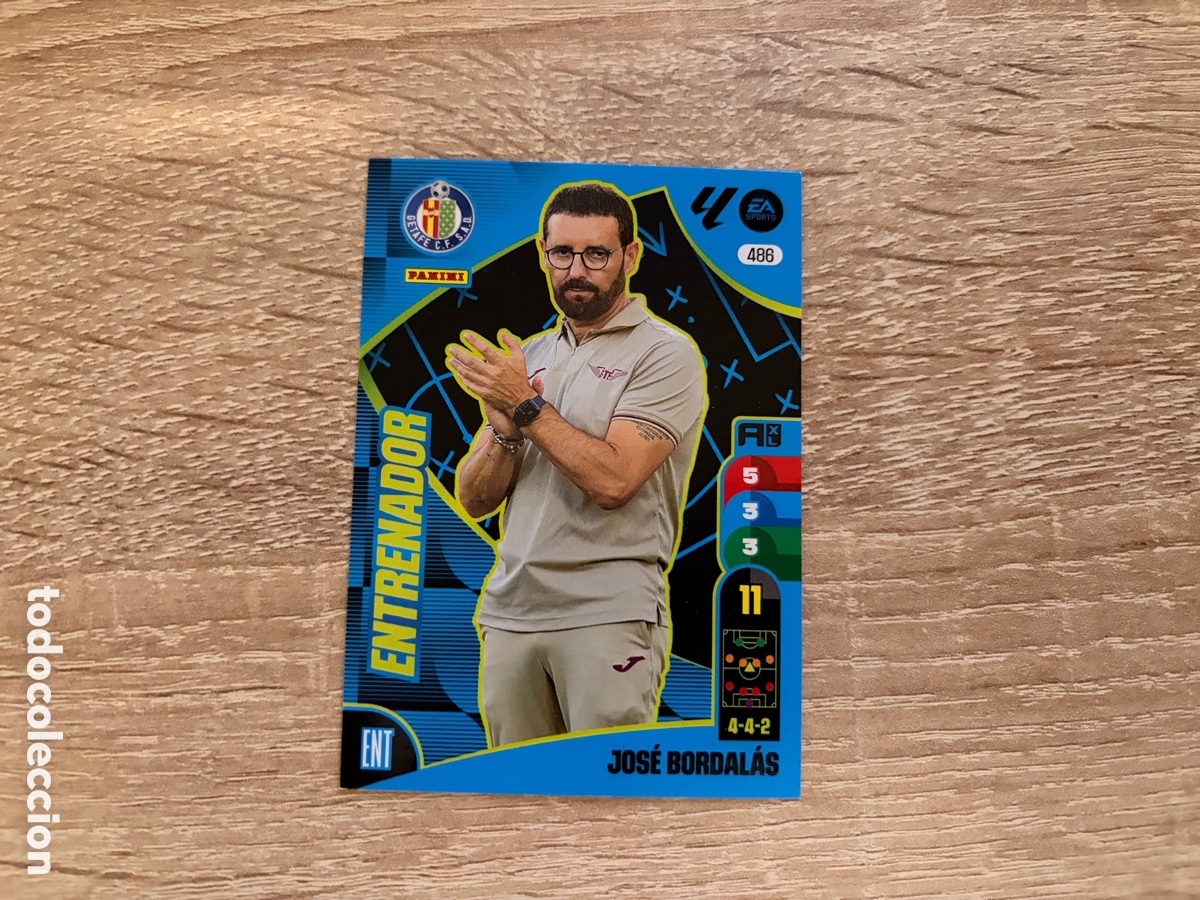Cromos de f&uacute;tbol: 486 JOS&Eacute; BORDAL&Aacute;S ENTRENADOR ADRENALYN XL 2024 2025 24 25 GETAFE CF